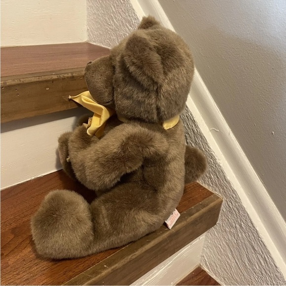 Mango Teddy Bear Plush Millenium 2000 Vintage Rare Magnetic Hands Heavy Peekaboo - Picture 3 of 12